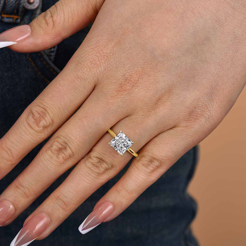 Timeless Yellow Gold Princess Cut Engagement Ring