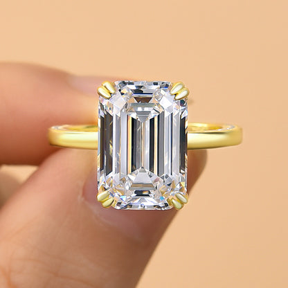 Gorgeous Yellow Gold Emerald Cut Engagement Ring