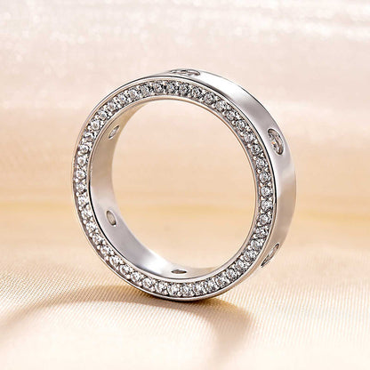 Luxurious Unisex Wedding Band In Sterling Silver-Maxinejewelry