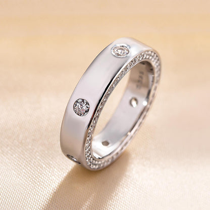 Luxurious Unisex Wedding Band In Sterling Silver-Maxinejewelry