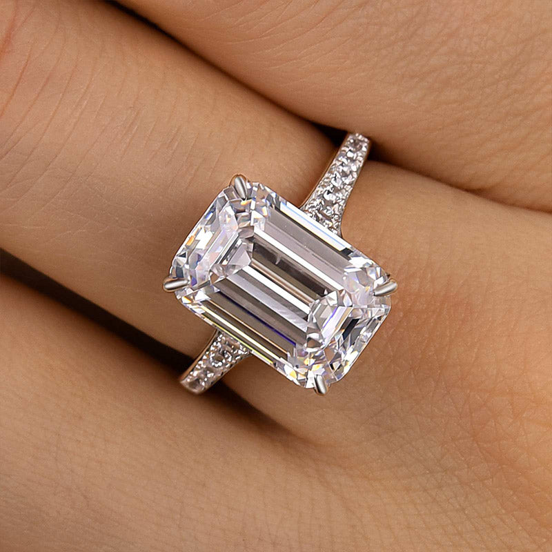 Maxine Captivating Emerald Cut Engagement Ring