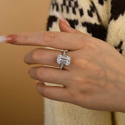 Maxine Captivating Emerald Cut Engagement Ring