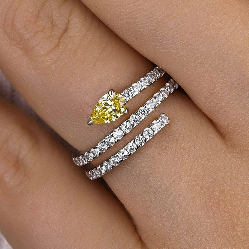 Maxine Unique Pear Cut Wedding Band