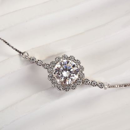 Moissanite Snowflake Design Bracelet