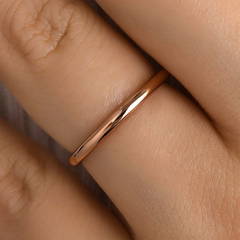 Simple Wedding Band For Women In Sterling Silver