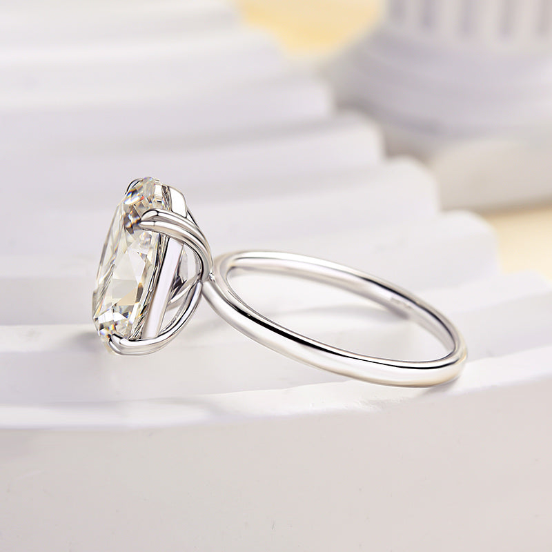 Sparkle Oval Cut Engagement Ring In Sterling Silver-Maxinejewelry