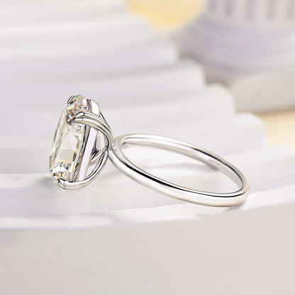 Sparkle Oval Cut Engagement Ring In Sterling Silver-Maxinejewelry