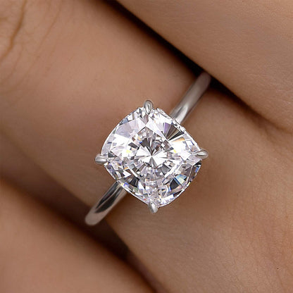 Elegant 3.0 Carat Cushion Cut Engagement Ring for Women In Sterling Silver