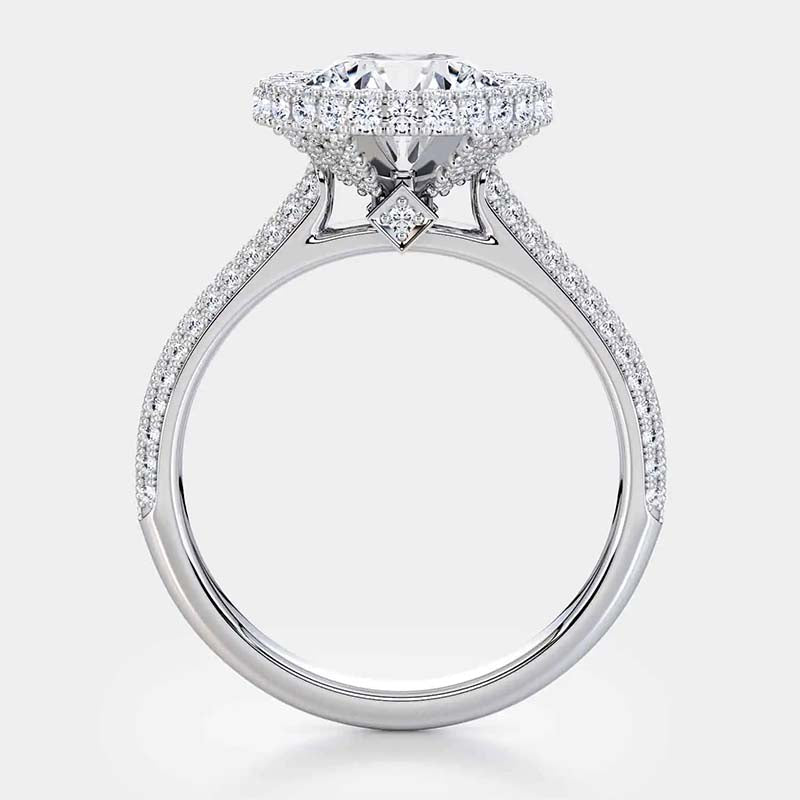 Vintage Halo Round Cut Engagement Ring