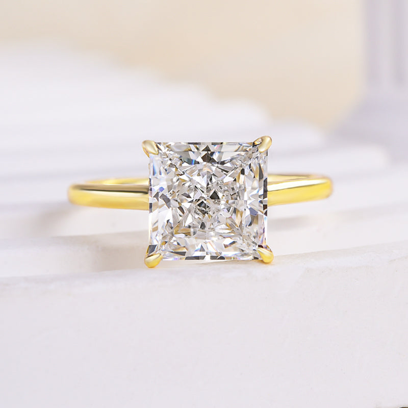 Timeless Yellow Gold Princess Cut Engagement Ring