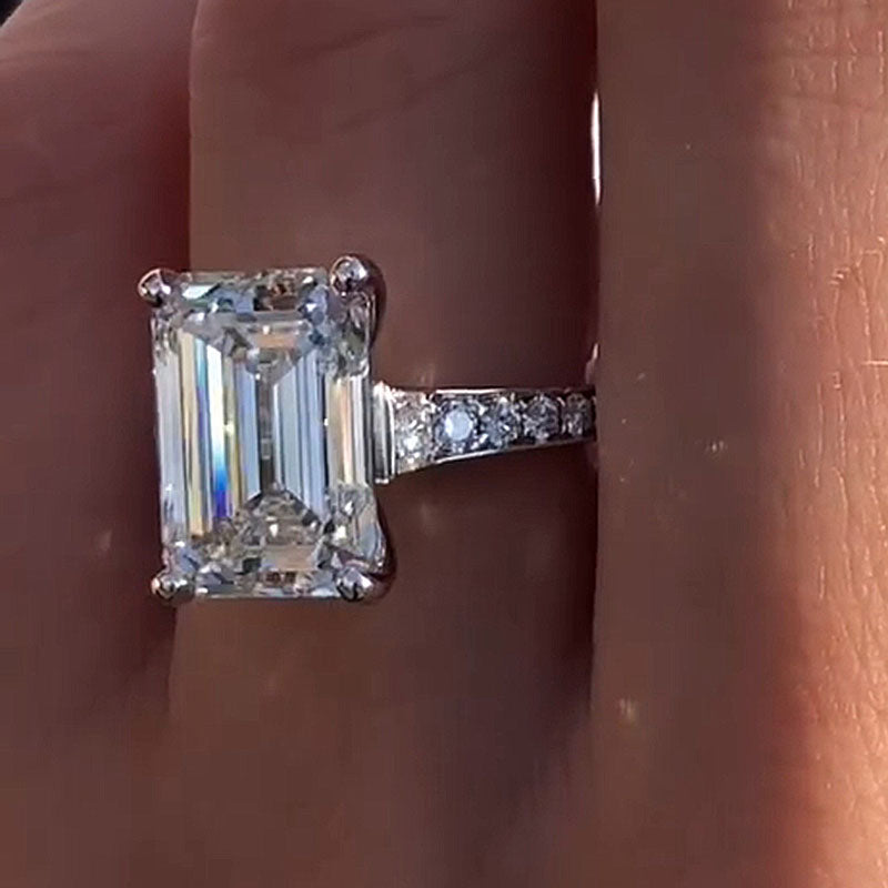 Maxine Captivating Emerald Cut Engagement Ring