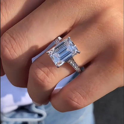 Maxine Captivating Emerald Cut Engagement Ring