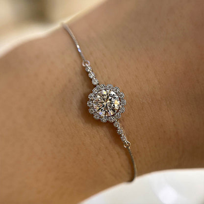 Moissanite Snowflake Design Bracelet