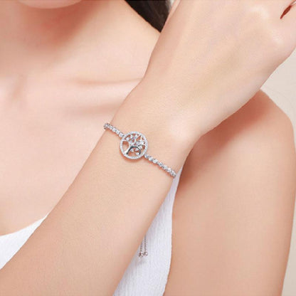 Women's Life Tree Bolo Bracelet In Sterling Silver