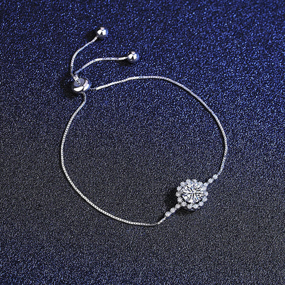 Moissanite Snowflake Design Bracelet