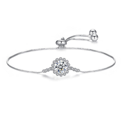 Moissanite Snowflake Design Bracelet