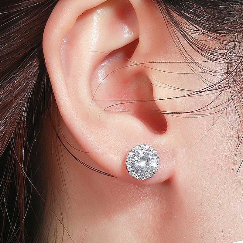 Birthstone Stud Earrings In Sterling Silver