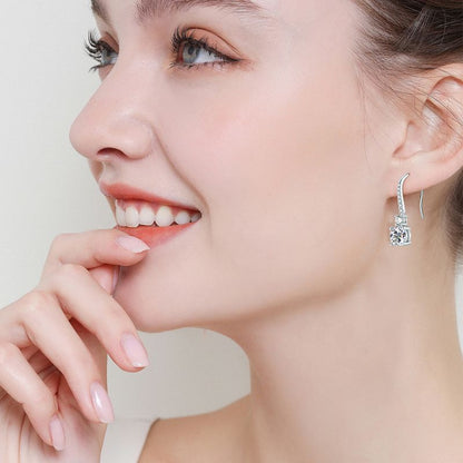 Moissanite Round Cut Stud Earrings