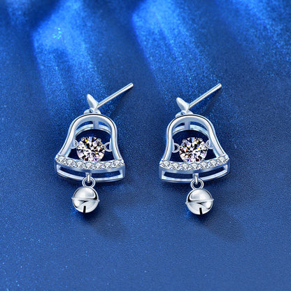 Christmas Bell Moissanite Earrings