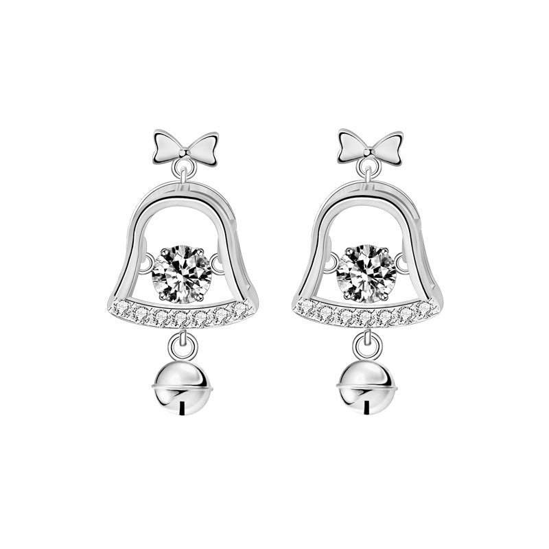 Christmas Bell Moissanite Earrings