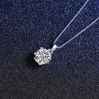 Moissanite Classic Round Cut Necklace Pendant