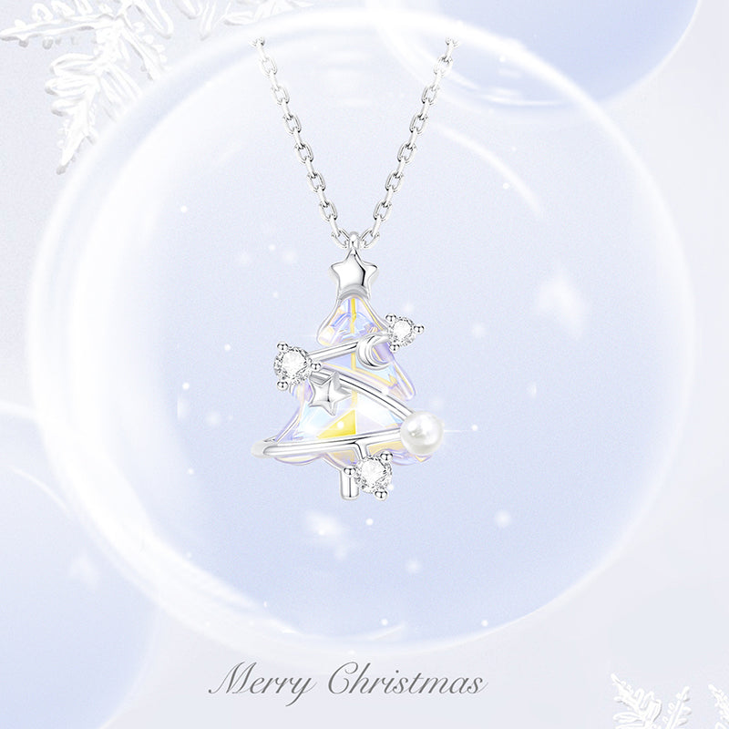 Star and Moon Christmas Tree Aurora Pearl Necklace