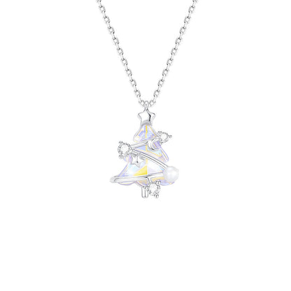 Star and Moon Christmas Tree Aurora Pearl Necklace