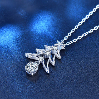 Christmas Tree Moissanite Necklace