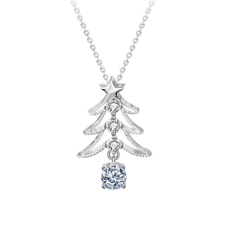 Christmas Tree Moissanite Necklace