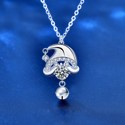 Unique Christmas Gift Santa Moissanite Necklace