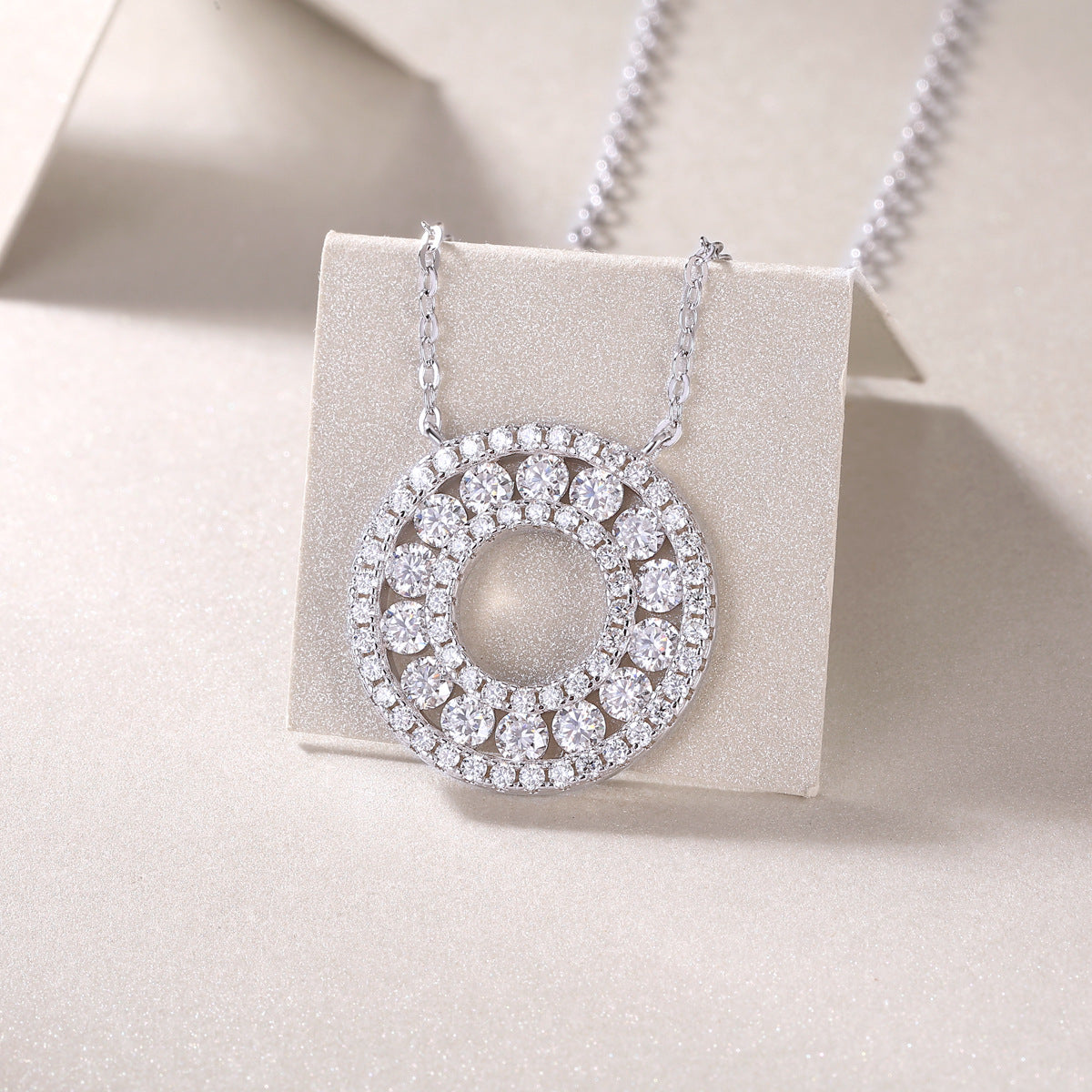 Maxine Moissanite Reciprocating Pendant Necklace