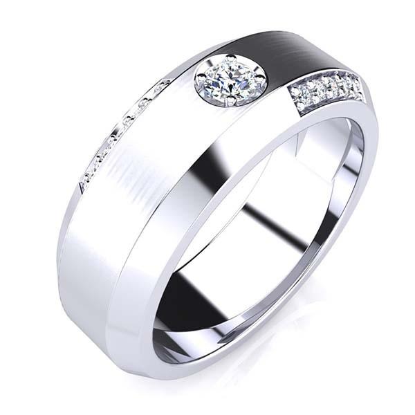 White Gold Classic Men's Wedding Band