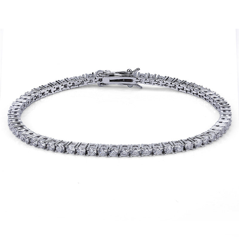 3mm Single Row Tennis Men's Bracelet-Maxinejewelry