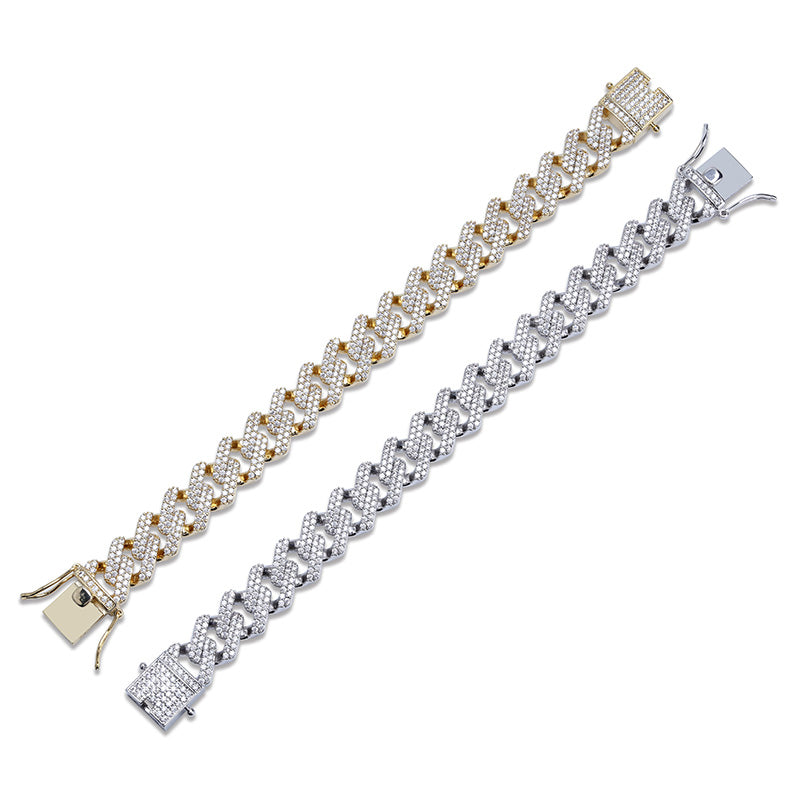 Iced Cuban Bracelet with Box Clasp-Maxinejewelry