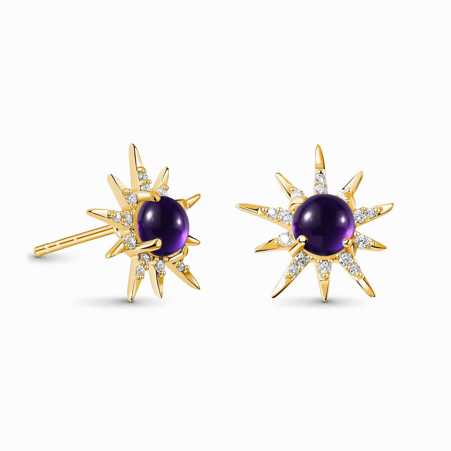 Amethyst Earrings - Starlight Studs