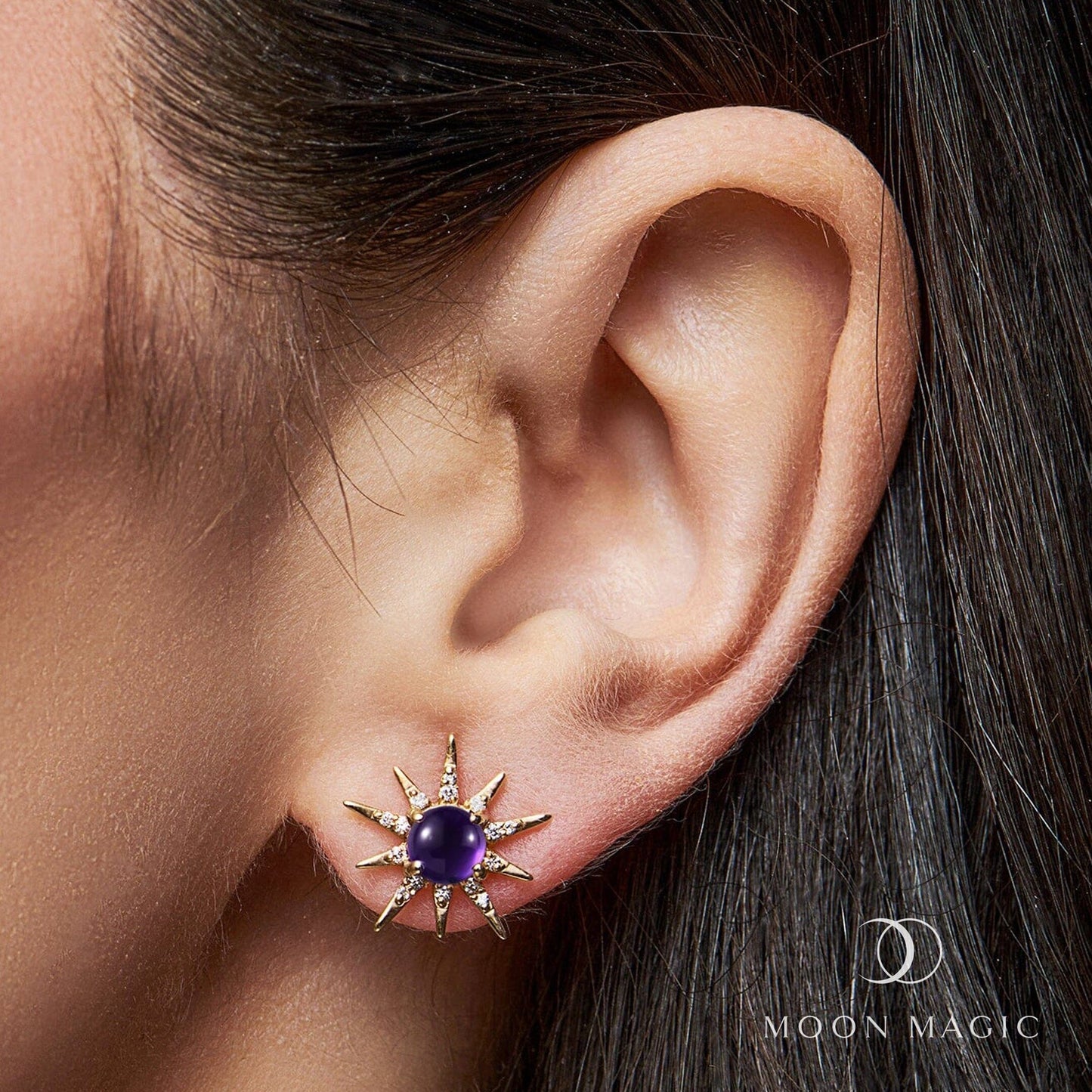 Amethyst Earrings - Starlight Studs