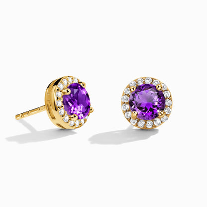 Amethyst Venus Studs - February Birthstone