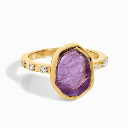 Raw Crystal Ring - Hypnotic Amethyst