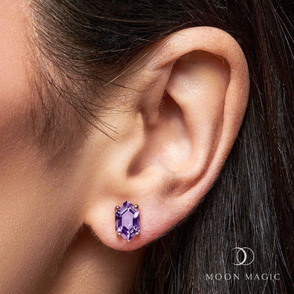 Amethyst Earrings - Serenity Studs