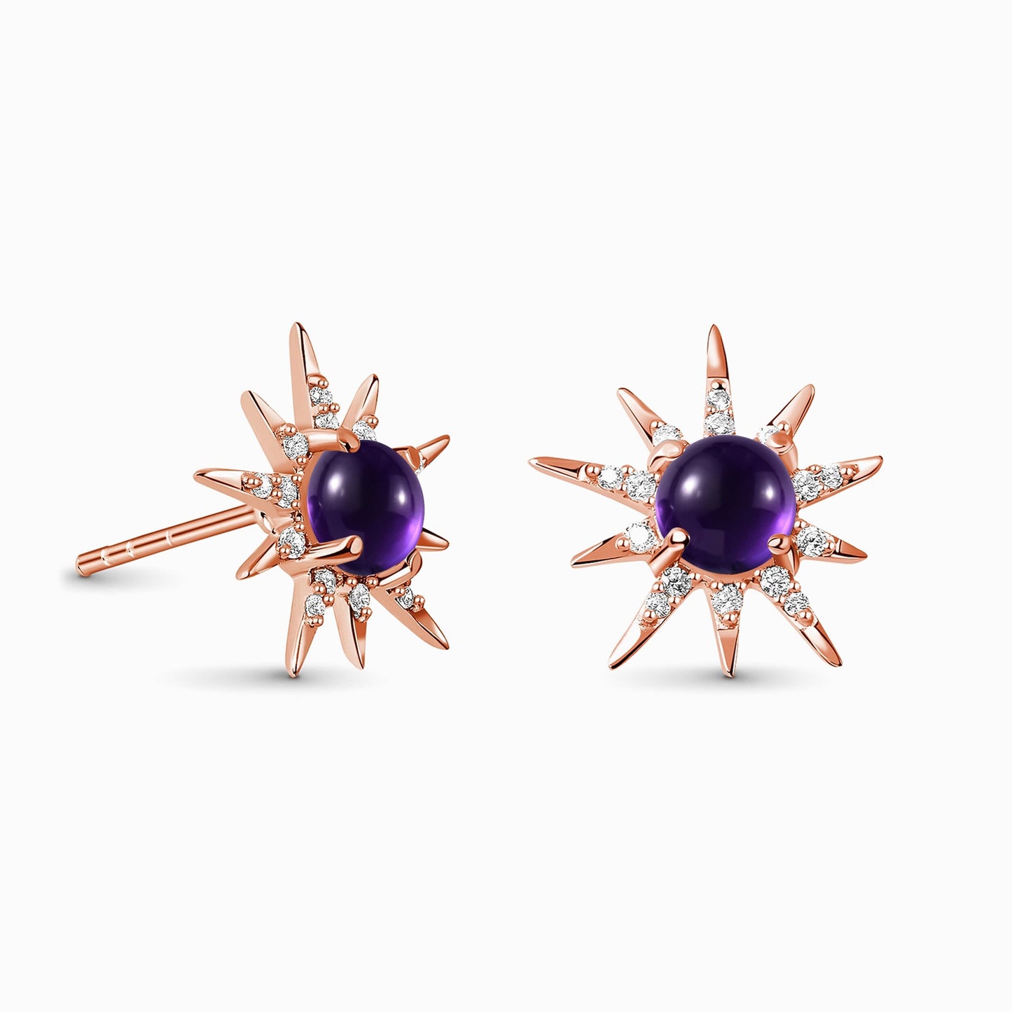 Amethyst Earrings - Starlight Studs