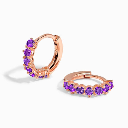 Amethyst Earrings - Bonny Hoops