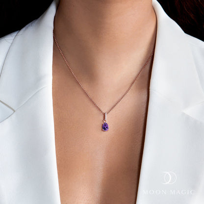 Amethyst Necklace Sway - February Birthstone