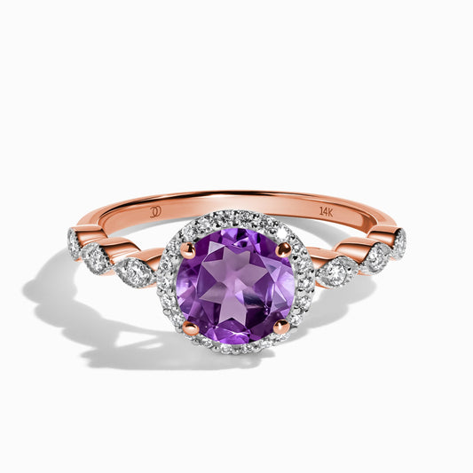 Amethyst Diamond Ring - Soulmate