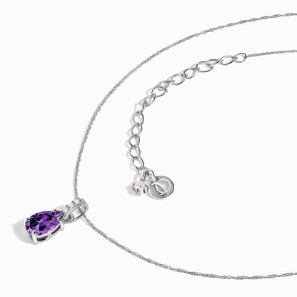 Amethyst Lab Diamond Necklace Sway - February Birthstone