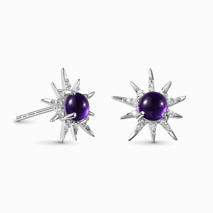 Amethyst Earrings - Starlight Studs