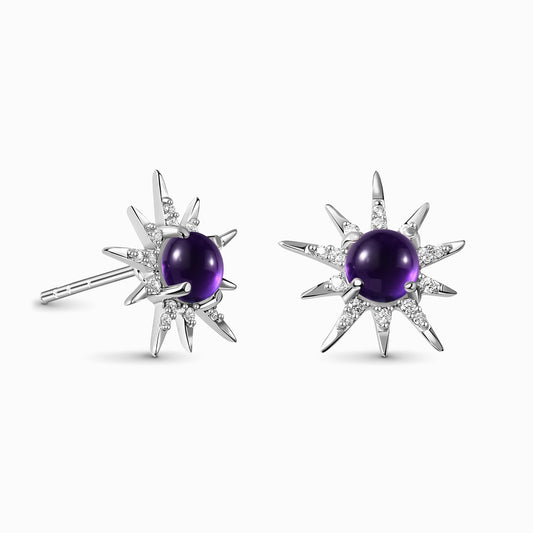 Amethyst Earrings - Starlight Studs