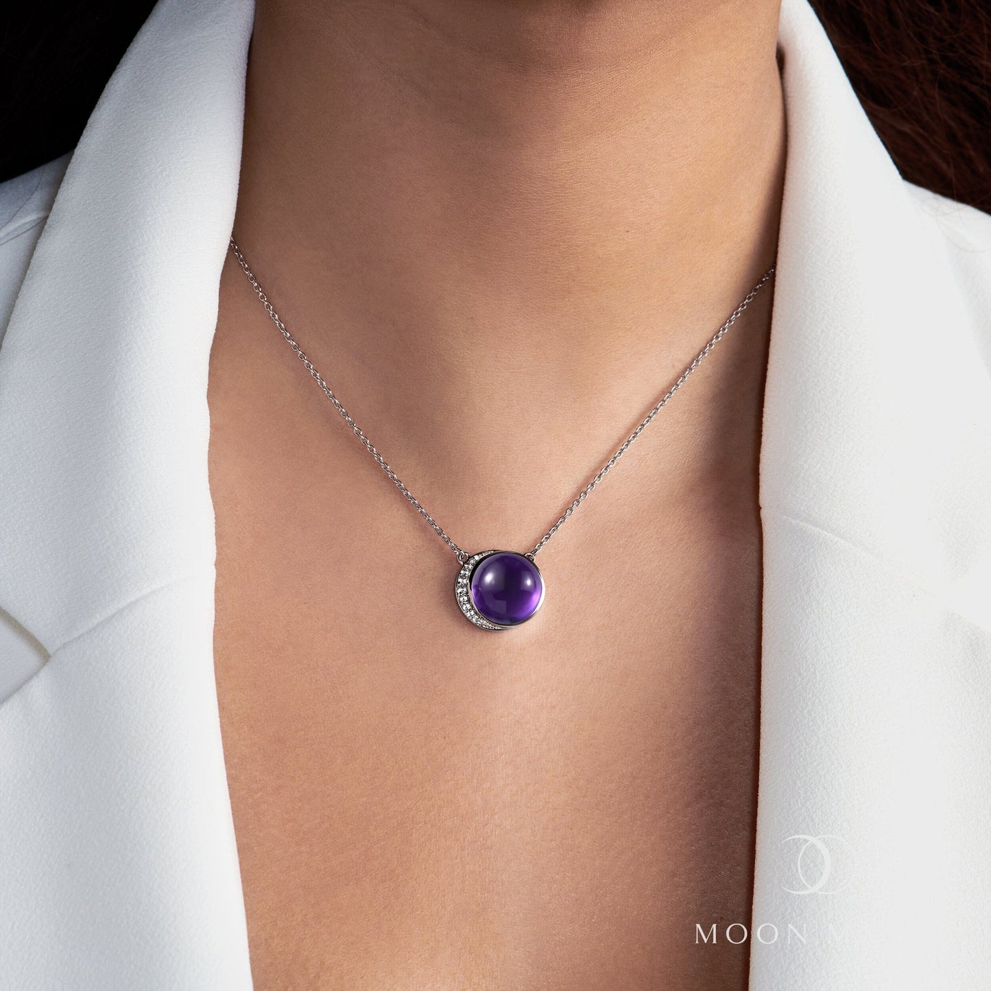 Amethyst Necklace - Moon Desire