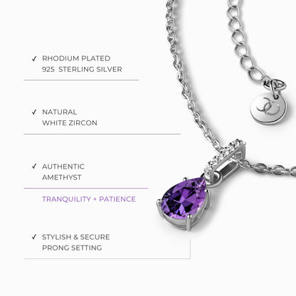 Amethyst Necklace Sway - February Birthstone