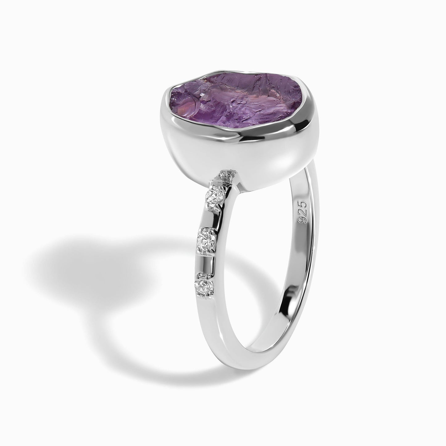 Raw Crystal Ring - Hypnotic Amethyst