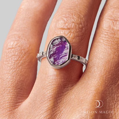 Raw Crystal Ring - Hypnotic Amethyst